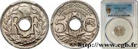 FRANCE 5 centimes Lindauer, petit module III REPUBLIC Poissy 1922 (17mm, 2g, 6h) -