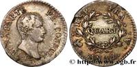 FRANCE Quart (de franc) Bonaparte Premier Consul CONSULATE Paris 1804 (15,21mm, 1,23g, 6h) -