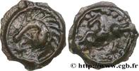 FRANCE Potin au pseudo-cimier SENONES (Area of Sens) c. avant 52 AC. (19,5mm, 3,68g, 11h) -
