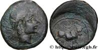 FRANCE Demi-unité de bronze ou semis au taureau HISPANIA - SPAIN - IBERIAN - CASTULO/KASTILO (Province of Jaen/Calzona) Castulo fin IIe - Ier siècles avant J.-C. (23,5mm, 6,64g -