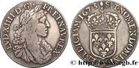 FRANCE Demi-écu, portrait apollinien LOUIS XIV THE SUN KING Lyon 1673 (32mm, 13,48g, 6h) -