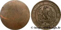 FRANCE Épreuve uniface revers de Deux centimes Napoléon I SECOND EMPIRE 1861 (20mm, 1,97g, h) -