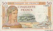 FRANCE 50 Francs CÉRÈS FRANCE 50 Francs CÉRÈS 1936 VF -
