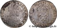 FRANCE Demi-écu, portrait à la mèche longue LOUIS XIV THE SUN KING Rennes 1654 (32mm, 13,15g, 6h) -