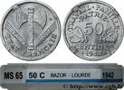 FRANCE 50 centimes Francisque, lourde FRENCH STATE 1942 (18mm, 0,81g, 6h) -