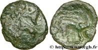 FRANCE Bronze aux animaux affrontés GALLIA - AULERCI EBUROVICES (Area of Évreux) Évreux (27) c. 60-50 AC. (14mm, 1,30g, 6h) -