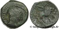 FRANCE Bronze SVTICOS, classe II au lion VELIOCASSES (Area of Norman Vexin) c. 50-40 AC. (16mm, 3,95g, 3h) -