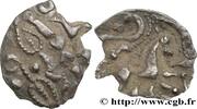 FRANCE Denier d'argent scyphate aux chevaux affrontés AMBIANI (Area of Amiens) Amiens (80) c. 60-50 AC. (13,6mm, 0,43g, 3h) -