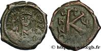 THE EMPIRE FROM ANASTASIUS TO MAURICE TIBERIUS (49 Demi-follis MAURICIUS TIBERIUS Constantinople 583-584 (21,5mm, 6,55g, 1h) -
