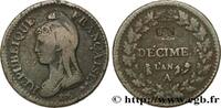 FRANCE Un décime Dupré, modification du 2 décimes DIRECTOIRE Paris 1796 (32mm, 21,14g, 6h) -