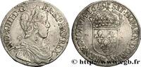 FRANCE Demi-écu, portrait à la mèche longue LOUIS XIV THE SUN KING Aix-en-Provence 1649 (32mm, 13,55g, 6h) -