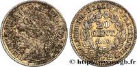 FRANCE 20 centimes Cérès, IIe République II REPUBLIC Bordeaux 1850 (15mm, 1,00g, 6h) -
