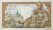 FRANCE 1000 Francs DÉESSE DÉMÉTER FRANCE 1000 Francs DÉESSE DÉMÉTER 1943 VF+ -