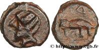 FRANCE Potin à la tête casquée et au delta BITURIGES CUBI, UNSPECIFIED Ier siècle avant J.-C. (19mm, 4,58g, 9h) -