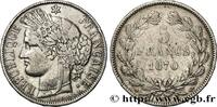 FRANCE 5 francs Cérès, sans légende GOUVERNEMENT DE LA DÉFENSE NATIONALE Bordeaux 1870 (37mm, 24,65g, 6h) -