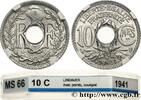 FRANCE 10 centimes Lindauer en zinc, Cmes souligné et mil FRENCH STATE 1941 (21mm, 2,49g, 6h) -