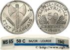FRANCE 50 centimes Francisque, lourde FRENCH STATE Paris 1942 (17,97mm, 0,8g, 6h) -