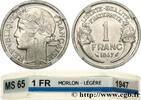 FRANCE 1 franc Morlon, légère IV REPUBLIC 1947 (23mm, 1,19g, 6h) -