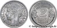 FRANCE 2 francs Morlon, aluminium PROVISIONAL GOVERNEMENT OF THE FRENCH REPUBLIC Castelsarrasin 1945 (27mm, 2,20g, 6h) -