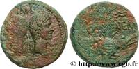 THE JULIO-CLAUDIANS (27 BC to 69 AD) Dupondius AUGUSTUS and AGRIPPA Nîmes, Gaule c. 9/8-3 AC. (26,5mm, 12,78g, 7h) -