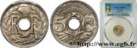 FRANCE 5 centimes Lindauer, petit module III REPUBLIC Poissy 1922 (17mm, 2g, 6h) -