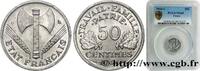 FRANCE 50 centimes Francisque, légère FRENCH STATE Castelsarrasin 1944 (18mm, 0,7g, 6h) -