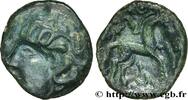 FRANCE Bronze au cheval et à la tête de face AMBIANI (Area of Amiens) Amiens (80) c. 60-40 AC. (17mm, 2,69g, 6h) -