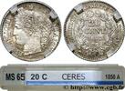 FRANCE 20 centimes Cérès, IIe République II REPUBLIC Paris 1850 (15mm, 1,03g, 6h) -