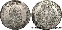 FRANCE Écu aux branches d'olivier, buste habillé LOUIS XV THE BELOVED Troyes 1733 (41mm, 29,27g, 6h) -
