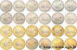 EUROPEAN CENTRAL BANK Lot 12 essais d'alliage au module de 1 Euro avec p EUROPEAN CENTRAL BANK Pessac n.d. (mm, g, 12h) -