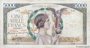 FRANCE 5000 Francs VICTOIRE Impression à plat FRANCE 5000 Francs VICTOIRE Impression à plat 1938 VF- -