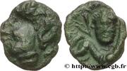 FRANCE Bronze au cheval et à la tête de face AMBIANI (Area of Amiens) Amiens (80) c. 60-40 AC. (15mm, 1,61g, 12h) -