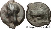 FRANCE Potin à la tête casquée et au delta BITURIGES CUBI, UNSPECIFIED Ier siècle avant J.-C. (18mm, 3,26g, 2h) -