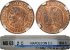 FRANCE Deux centimes Napoléon III, tête nue SECOND EMPIRE Paris 1854 (20mm, 2g, 6h) -