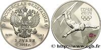 RUSSIA 3 Roubles Proof JeuxOlympiques d’hiver de Sotchy - RUSSIA Saint-Petersbourg 2014 (39mm, 34,01g, 12h) -