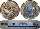 FRANCE 1 franc Cérès, IIIe République III REPUBLIC Paris 1895 (23mm, 5g, 6h) -