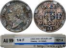 FRANCE 1/4 franc Louis XVIII, Fauté coins tournés LOUIS XVIII Paris 1821 (15mm, 1,28g, 10h) -