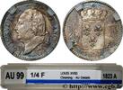 FRANCE 1/4 franc Louis XVIII LOUIS XVIII Paris 1823 (15mm, 1,3g, 6h) -