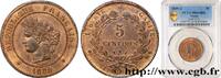 FRANCE 5 centimes Cérès III REPUBLIC Paris 1889 (25mm, 5g, 6h) -