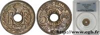 FRANCE 5 centimes Lindauer, petit module III REPUBLIC Poissy 1922 (17mm, 2g, 6h) -