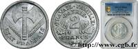 FRANCE 2 francs Francisque FRENCH STATE Castelsarrasin 1944 (27mm, 2,20g, 6h) -