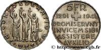 SWITZERLAND 5 Francs 650e anniversaire de la confédération SWITZERLAND Berne 1941 (31mm, 15g, 6h) -
