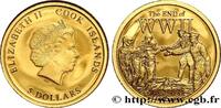 COOK ISLANDS 5 Dollar Proof 75e anniversaire de la fin de la Se COOK ISLANDS 2020 (11mm, 0,5g, 12h) -