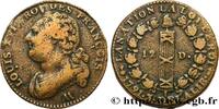 FRANCE 12 deniers dit au faisceau, type FRANCOIS LOUIS XVI Metz 1791 (28mm, 13,04g, 6h) -