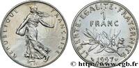 FRANCE 1 franc Semeuse, nickel, BU (Brillant Universel) V REPUBLIC Pessac 1997 (24mm, 6,0g, 6h) -