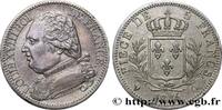 FRANCE 5 francs Louis XVIII, buste habillé LOUIS XVIII Perpignan 1814 (37mm, 24,54g, 6h) -