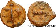FRANCE Potin “au mannequin” et au taureau à droite EDUENS, ÆDUI (BIBRACTE, Area of the Mont-Beuvray) Autun (71) c. 60-50 AC. (21,5mm, 3,91g, 9h) -