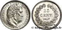 FRANCE 25 centimes Louis-Philippe LOUIS-PHILIPPE I Paris 1847 (15mm, 1,24g, 6h) -