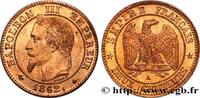 FRANCE Deux centimes Napoléon III, tête laurée, buste déf SECOND EMPIRE Paris 1862 (20mm, 1,97g, 6h) -