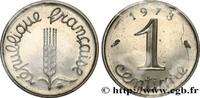 FRANCE 1 centime Épi, avec rebord V REPUBLIC Pessac 1973 (15mm, 1,65g, 6h) -